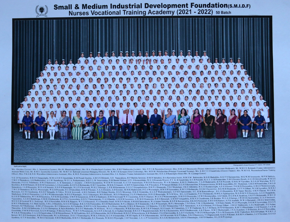 SMIDF Nurses vocational Training academy 50 batch ( 2021-2022 )